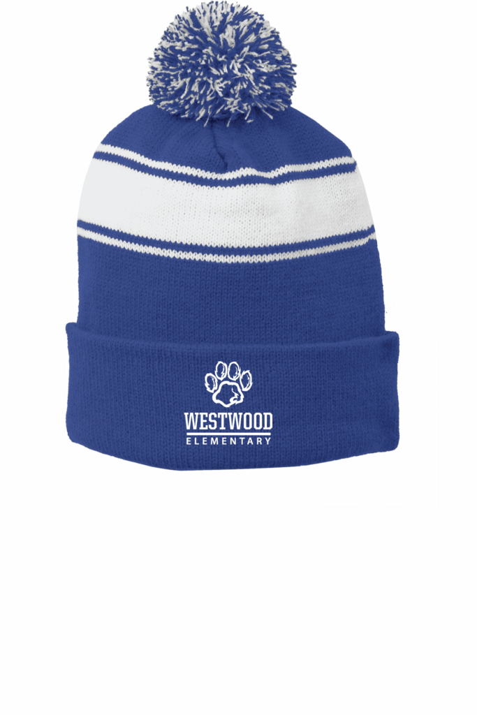Westwood Elementary Logo on knitted hat