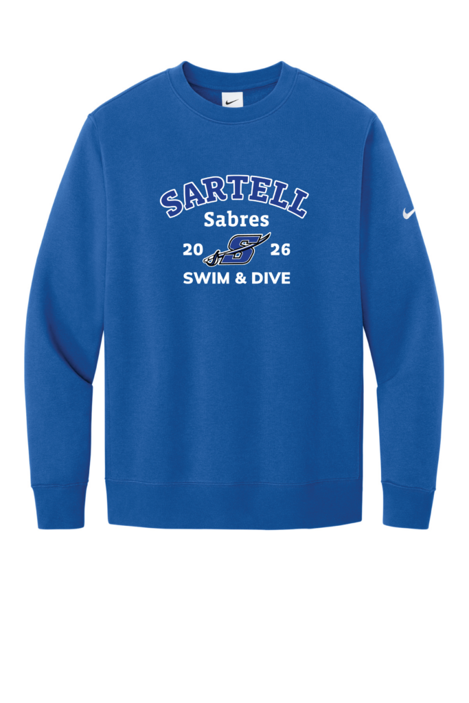 Sweatshirt with sartell diving logo