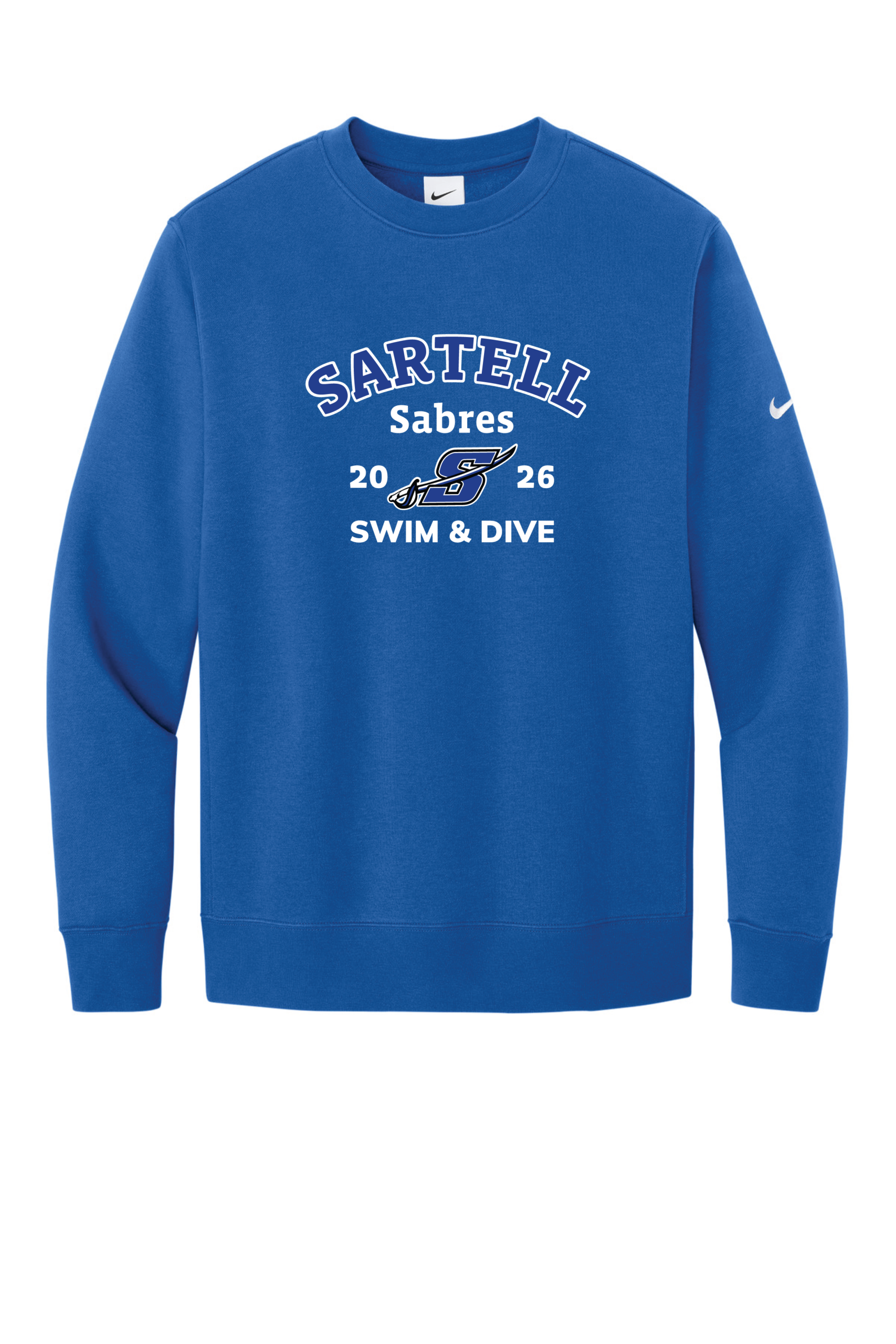 Sweatshirt with sartell diving logo
